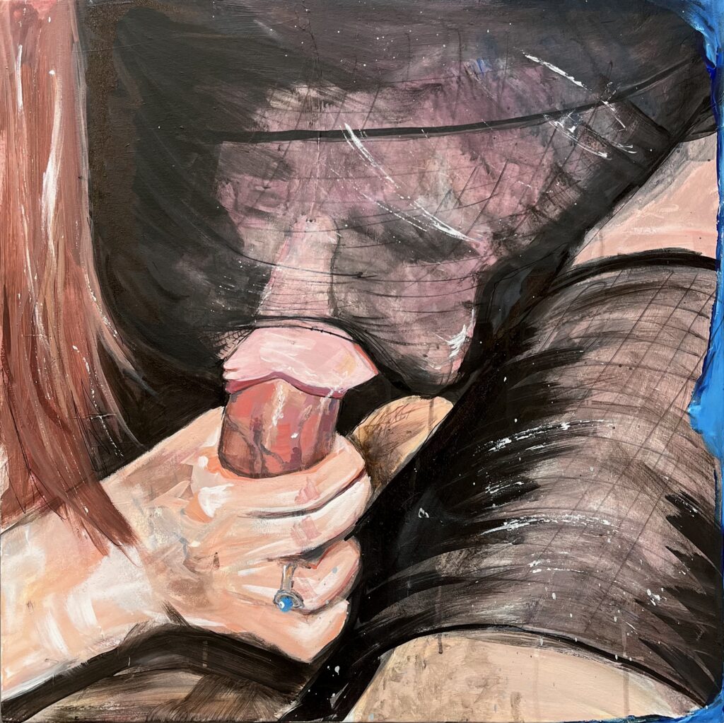 Tight Blow, 60 x 60 cm, acrylic on calico, May 26